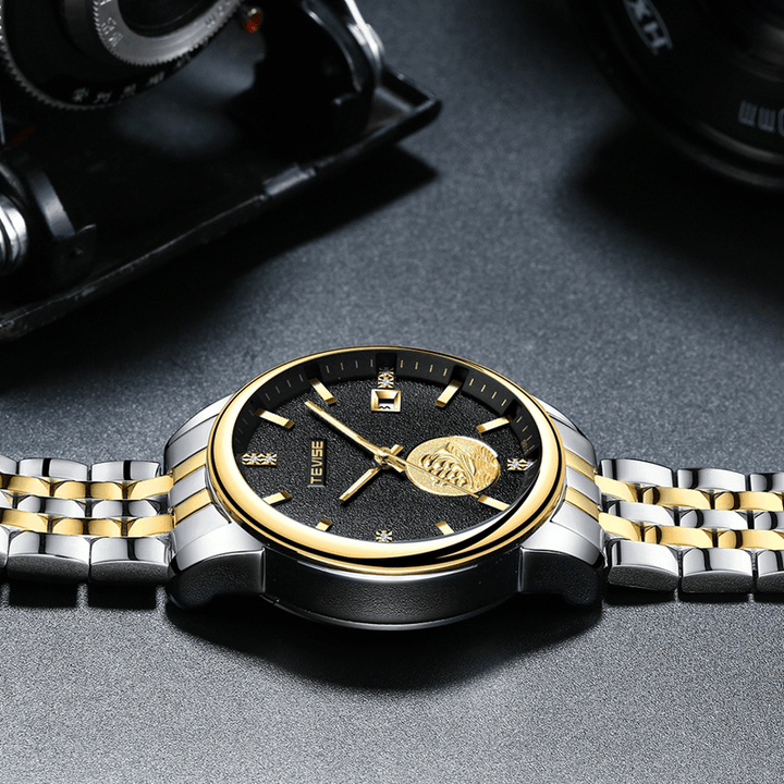 TEVISE T818 Business Style Automatic Mechanical Watch Calendar Luminous Hand Men Watch - Trendha