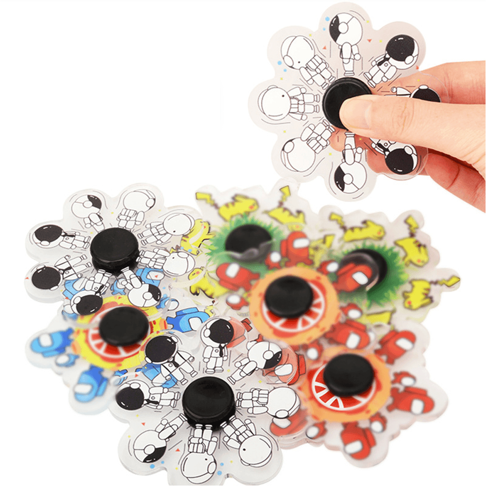 Multi-Color Cartoon Whirling Fingertip Gyro Relief Stress Fidget Hand Spinner Anime Dynamic Novelties Toy for Children Gift - Trendha
