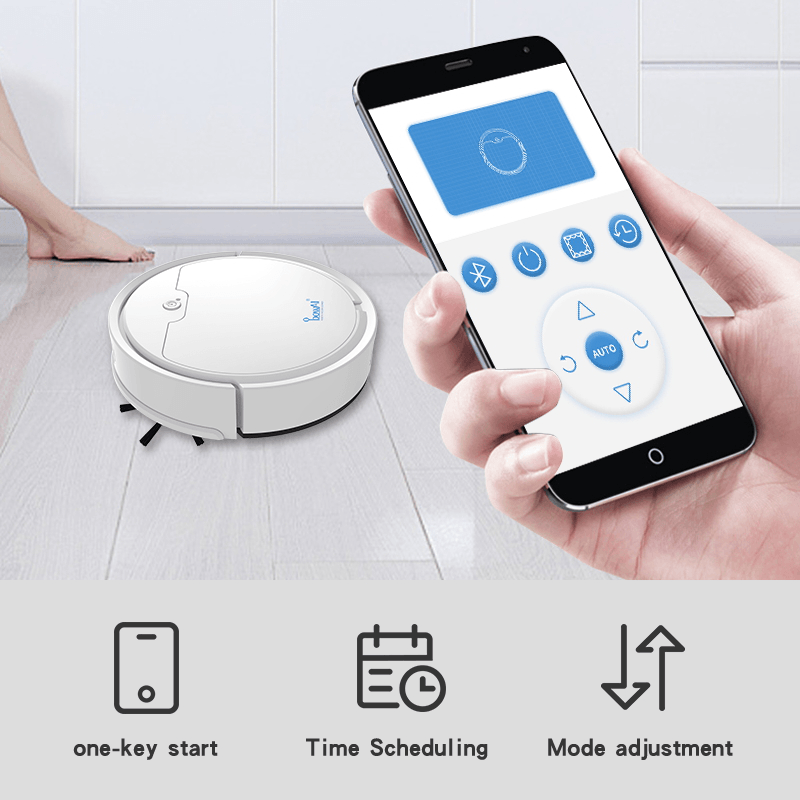 [International Version] Bowai Ob8S Smart Robot Vacuum Cleaner 1600Pa App Remote Control Vacuum Cleaner Home Multifunctional Wireless Sweeping Robot USB Charging - Trendha