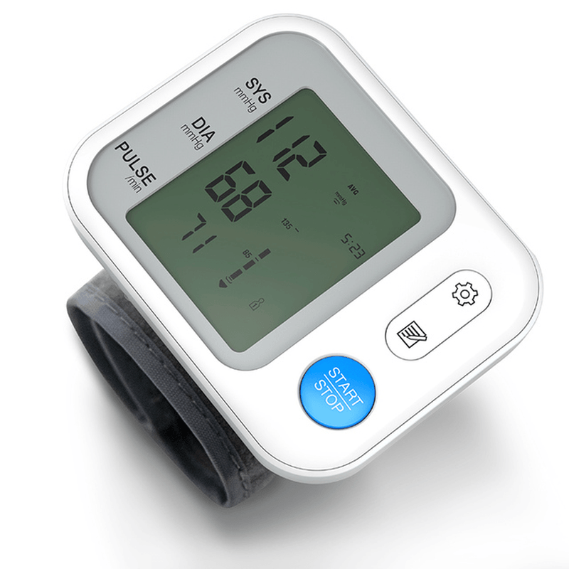 Cuff Wrist Blood Pressure Monitor Digital Automatic Sphygmomanometer Tonometer for Measuring Arterial Pressure - Trendha