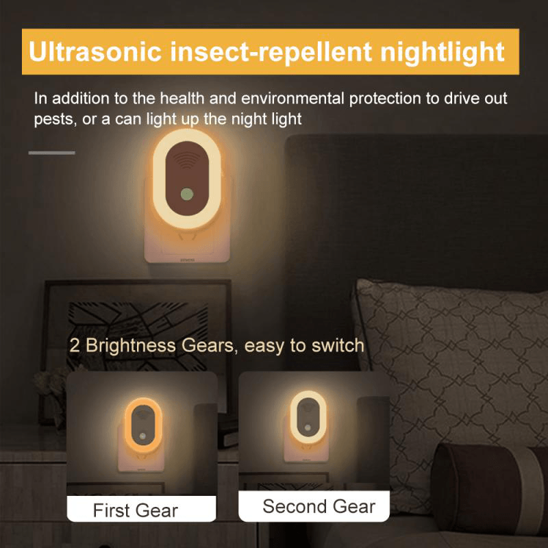 3PC Outdoor Mosquito Killer Lamp Ultrasonic Rodent and Insect Repellent Frequency Conversion Insect Repellent Mini Home Night Light - Trendha