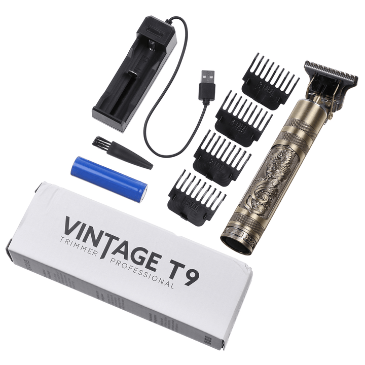 Rechargeable T9 Baldheaded Hair Clipper Electric Hair Trimmer Cordless Shaver - Trendha