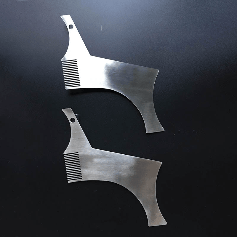 Stainless Steel Beard Shaping and Styling Template Beard Comb Tool Stencil for Men'S Beard Shaving - Trendha