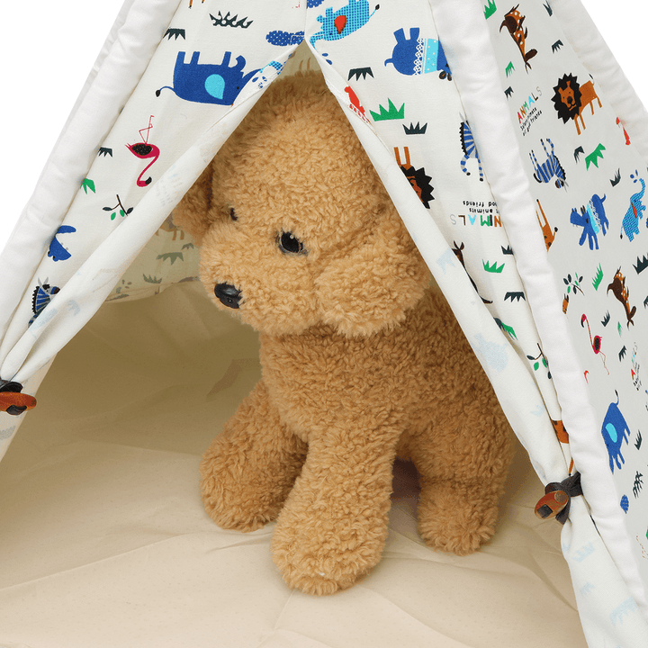 Pet Dog House Washable Tent Puppy Cat Indoor Outdoor Home Play Teepee Pet Bed - Trendha
