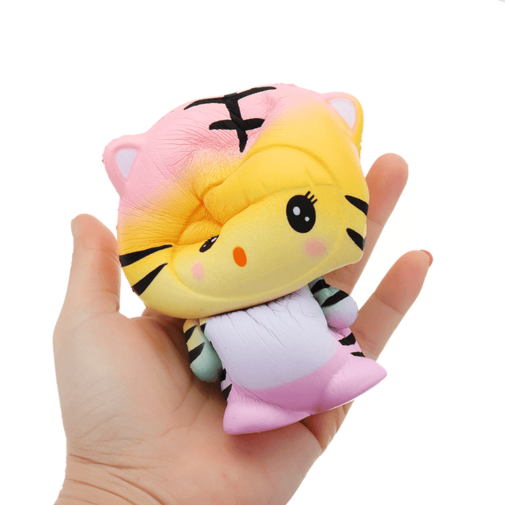 Gigglebread Tiger Squishy 12*9.5*7.5Cm Slow Rising with Packaging Collection Gift Soft Toy - Trendha