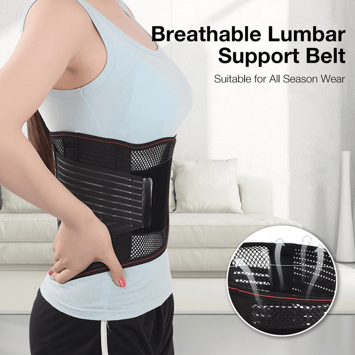 Adjustable Waist Trainer Magnetic Belt Lower Back Brace Spine Support Waist Belt Pain Relief Orthopedic Breathable Lumbar Corset - Trendha