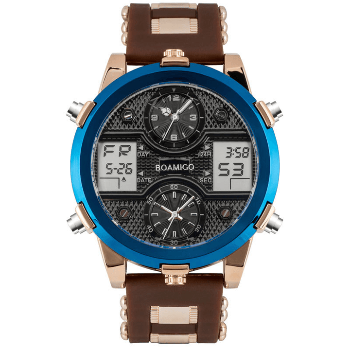 BOAMIGO F931 LED Display Sport Digital Watch Waterproof Calendar Men Wrist Watch - Trendha