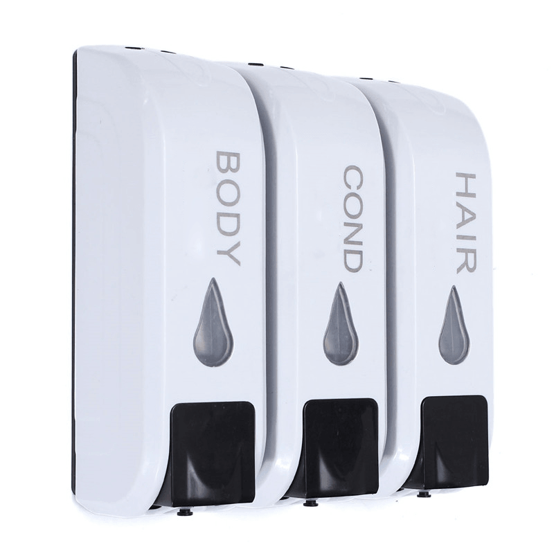 3X 350Ml Wall Mounted Bathroom Soap Dispenser Shower Body Lotion Shampoo Liquid Storage Bottle - Trendha