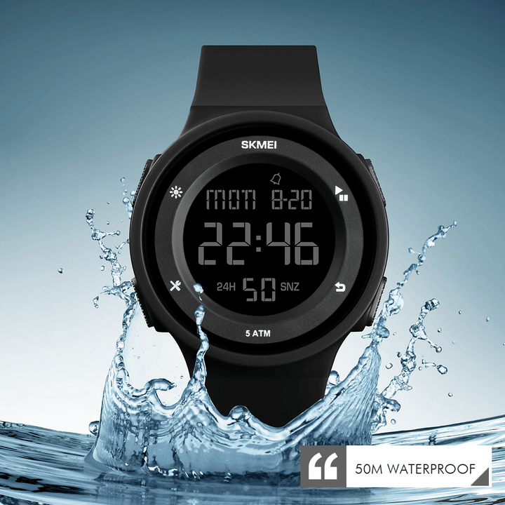 SKMEI 1445 Fashion Silicone Waterproof LED Outdoor Sport Digital Watch - Trendha