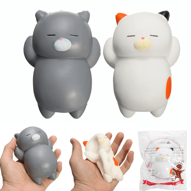 Squishyshop Sleeping Lazy Cat Soft Squishy Slow Rising with Packaging Collection Gift Decor Toy - Trendha