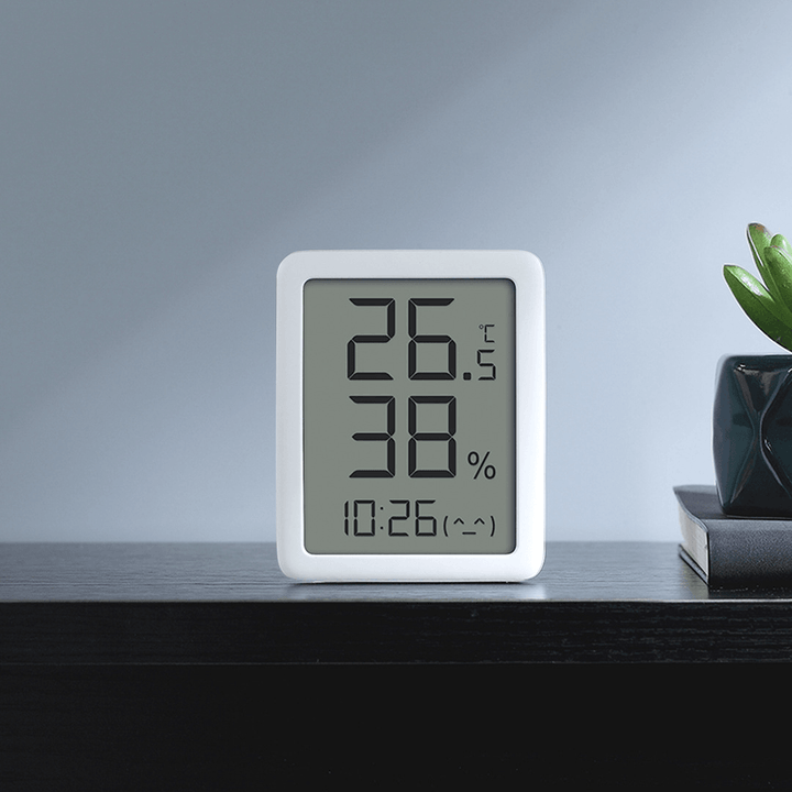 Miaomiaoce E-Ink Screen LCD Large Digital Display Thermometer Hygrometer Clock Temperature Humidity Sensor - Trendha