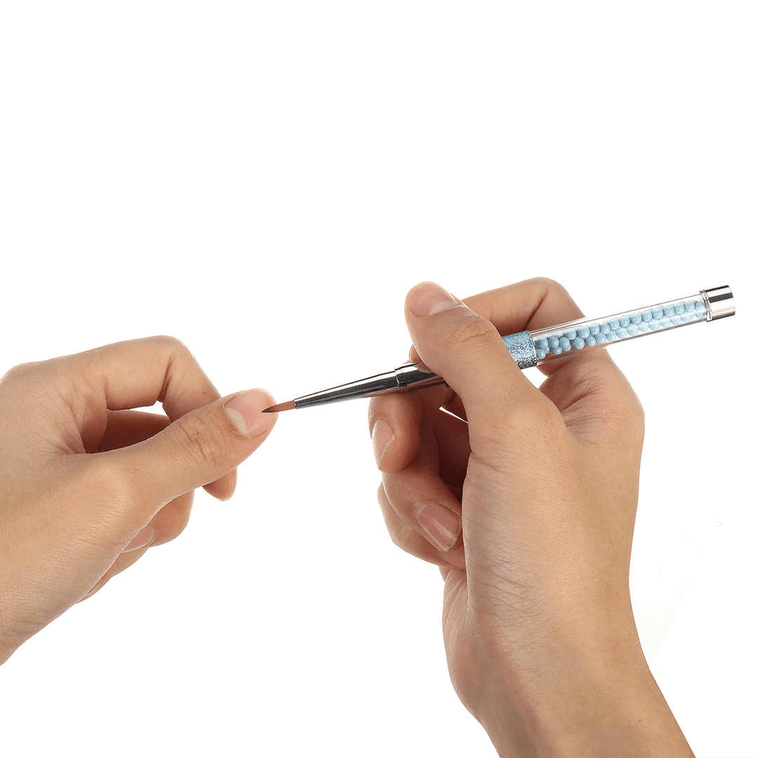 16Pcs Nail Scrub Pen Pearl Nail Pulling Pen Light Therapy Pen Carved Pen Crystal Pen Painted Pen Halo Pen - Trendha