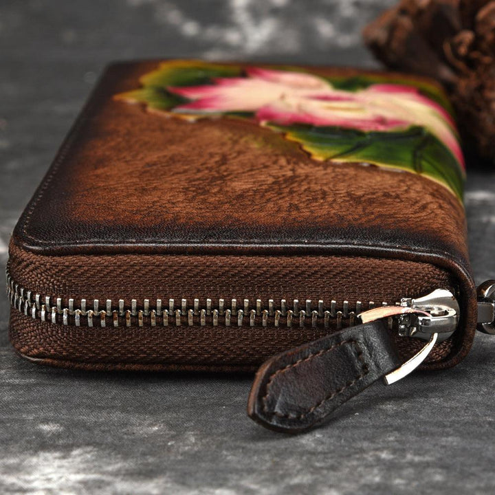 Retro wallet long zipper simple - Trendha