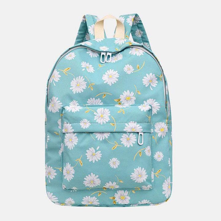 Women Nylon Daisy Casual Campus Backpack School Bag - Trendha