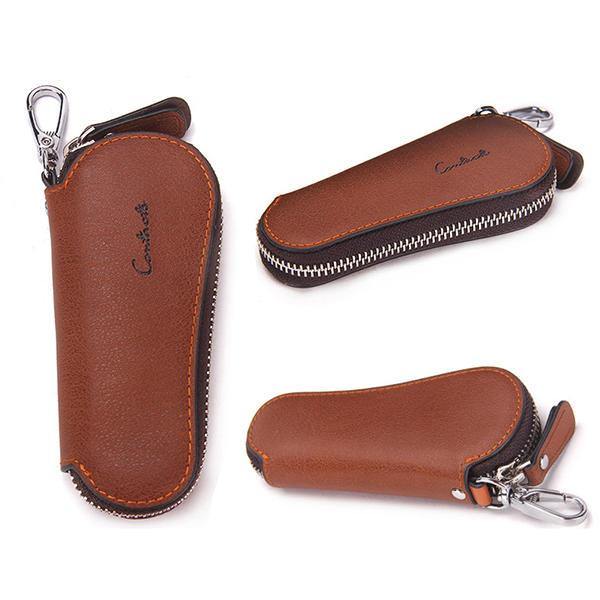 Men Genuine Leather Vintage Outdoor Casual Key Bag - Trendha