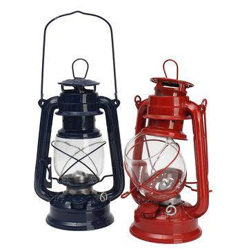 Vintage Oil Lamp Lantern Kerosene Paraffin Hurricane Lamp Light Outdoor Camping - Trendha