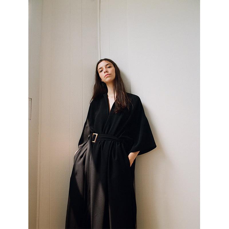 Lace waist mid-length dress - Trendha