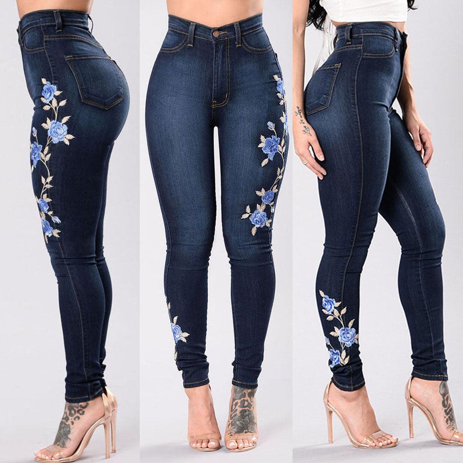 European and American embroidered jeans - Trendha