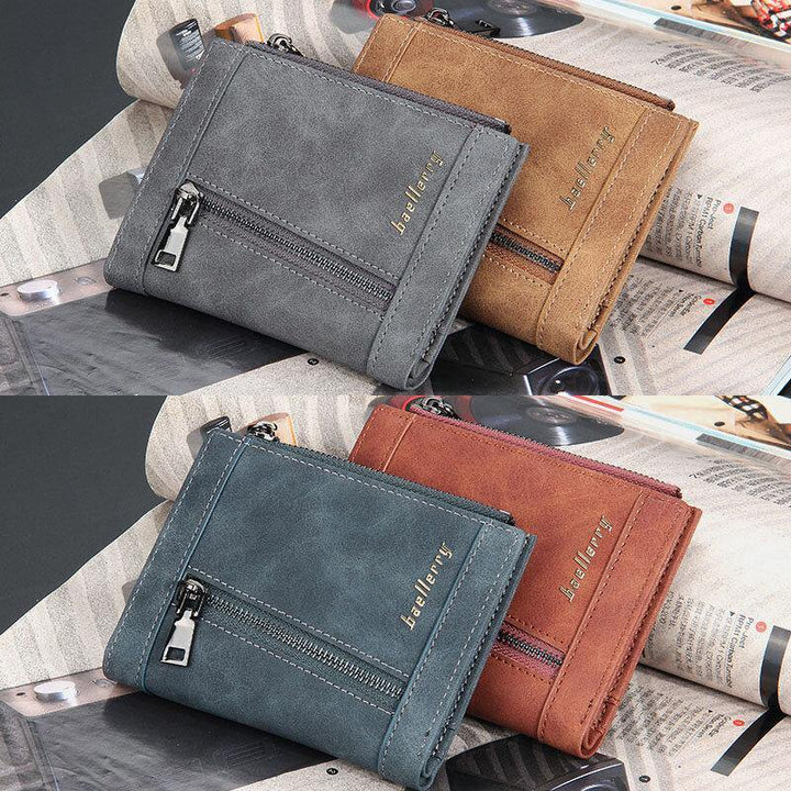 Men Faux Leather Fashion Casual Multi-slot Card Holder Wallet - Trendha