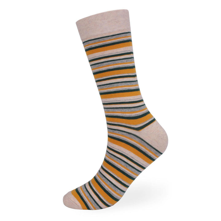 Mens Stripe Multi Color High Tube Socks Outdoor Sport Socks - Trendha
