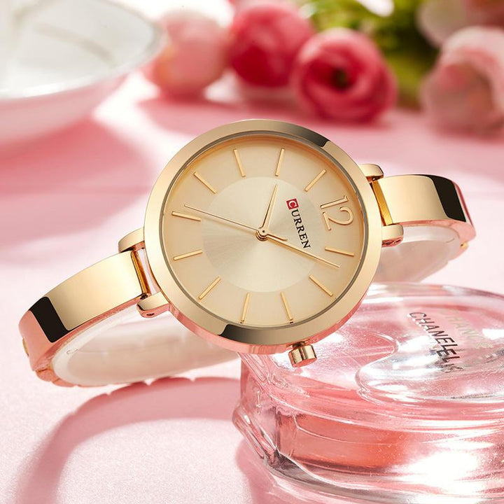 CURREN 9012 Alloy Case Casual Style Women Bracelet Watch Gift Waterproof Quartz Watch - Trendha