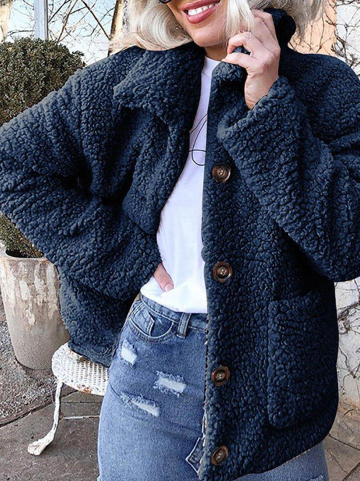 Thick Long Sleeve Winter Short Coat - Trendha