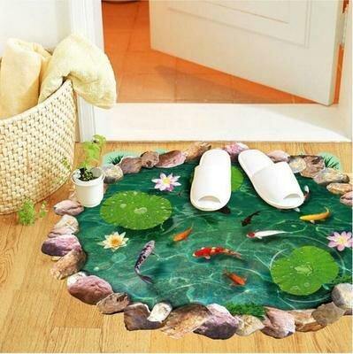 Miico 3D Creative PVC Wall Stickers Home Decor Mural Art Removable Pond Wall Decals - Trendha