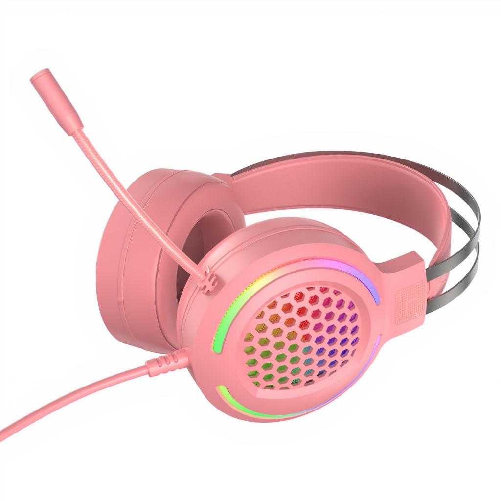 Pink Hollow Textured Headset - Trendha