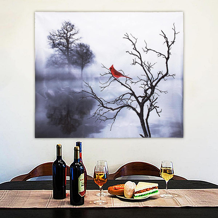 Modern Red Bird Tree Canvas Oil Printed Paintings Home Wall Art Decor Unframed Decorations - Trendha