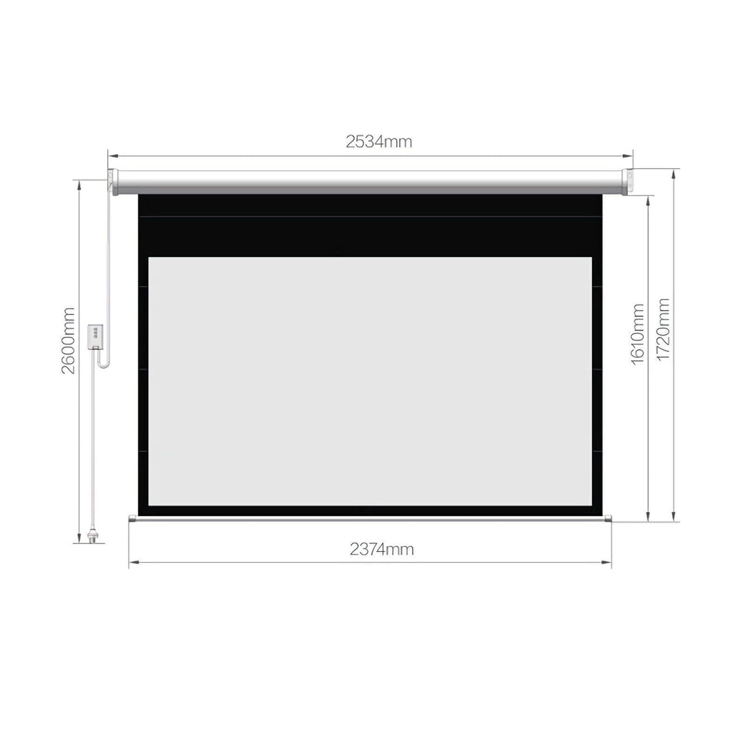 Fengmi Electric Motorized Projector Screen 100-Inch Coated White Plastic 16:9 4K Support 3D Projector With Remote Control Up Down for Home Theater Office Classroom From XM - Trendha