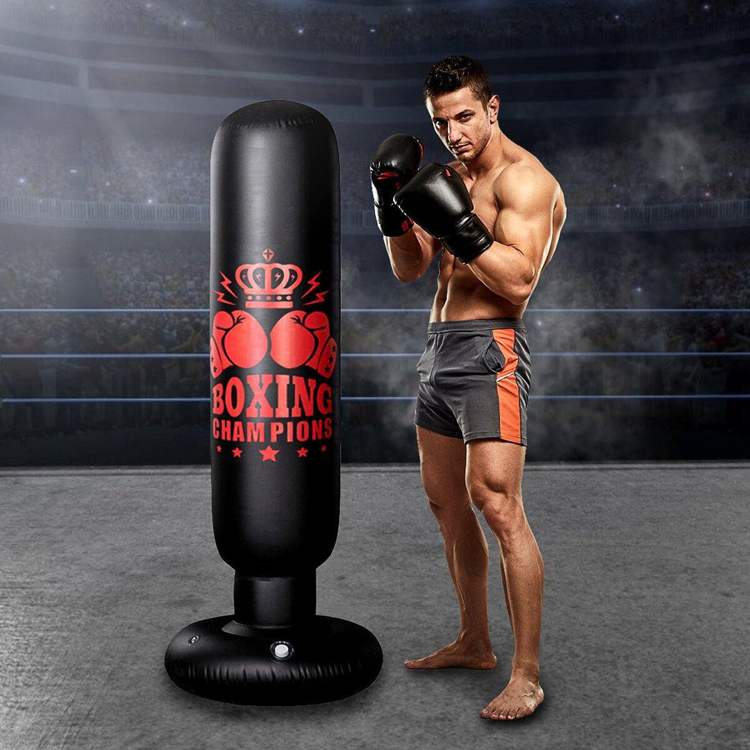 1.6M Free Standing Inflatable Boxing Punch Bag Boxing Kick Training Home Gym Fitness Tools For Adults Kids - Trendha