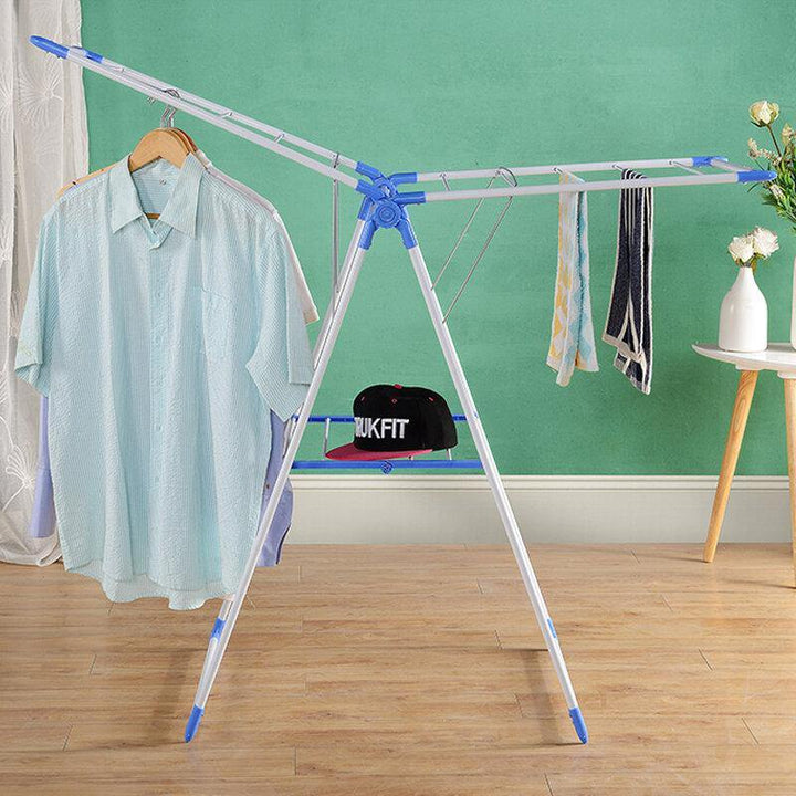 Foldable Durable Lightweight Drying Racks Iron and Sturdy PP Joints Portable Multi-functional No Assembly Required Clothes Rack - Trendha