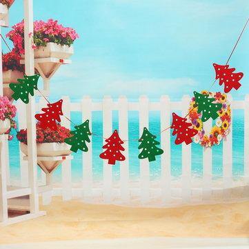 Christmas Tree Shape Flags Hanging Ornament Home Party Wall Decor - Trendha