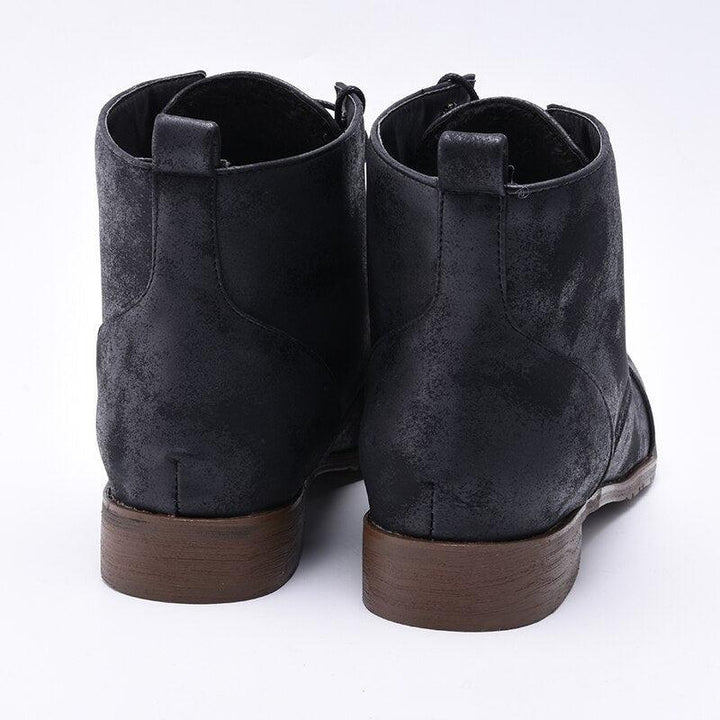 Front strap round toe motorcycle boots - Trendha