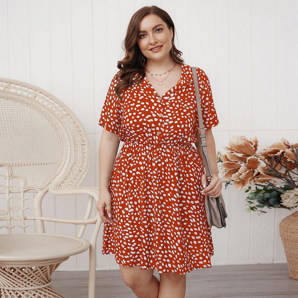 New print relaxed dress - Trendha