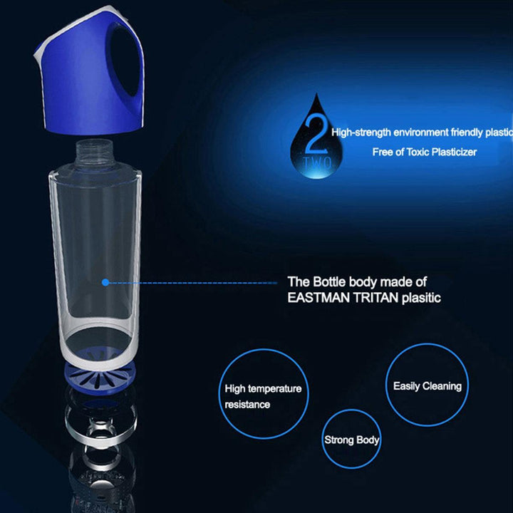 Portable USB Rechargable Hydrogens Rich Water Ionizer Maker Bottle Cup H2 USB Cable - Trendha