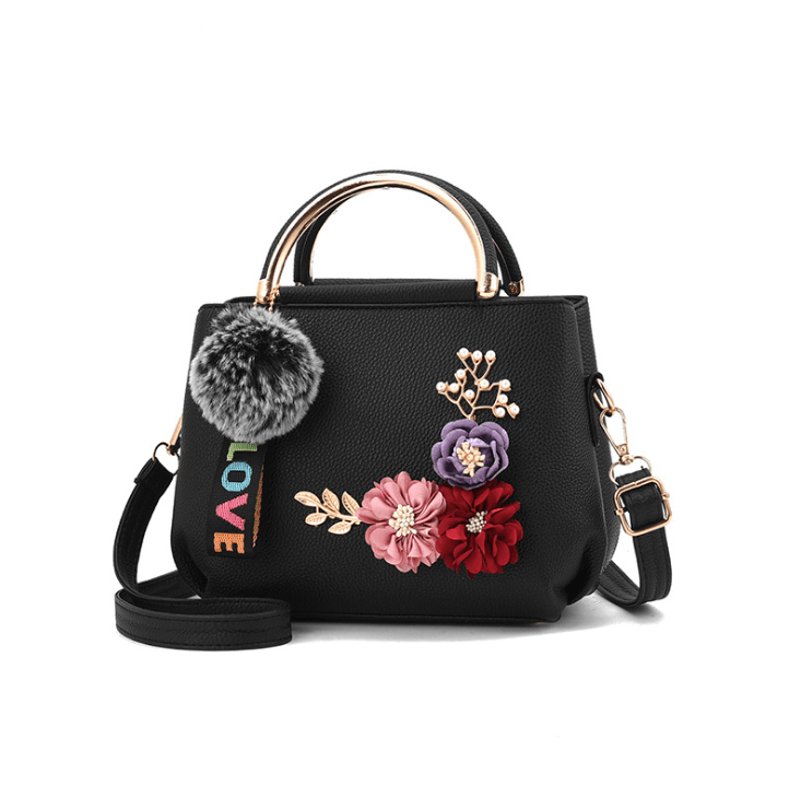 Color Flowers Shell Women's Tote Leather Clutch Bag - Trendha