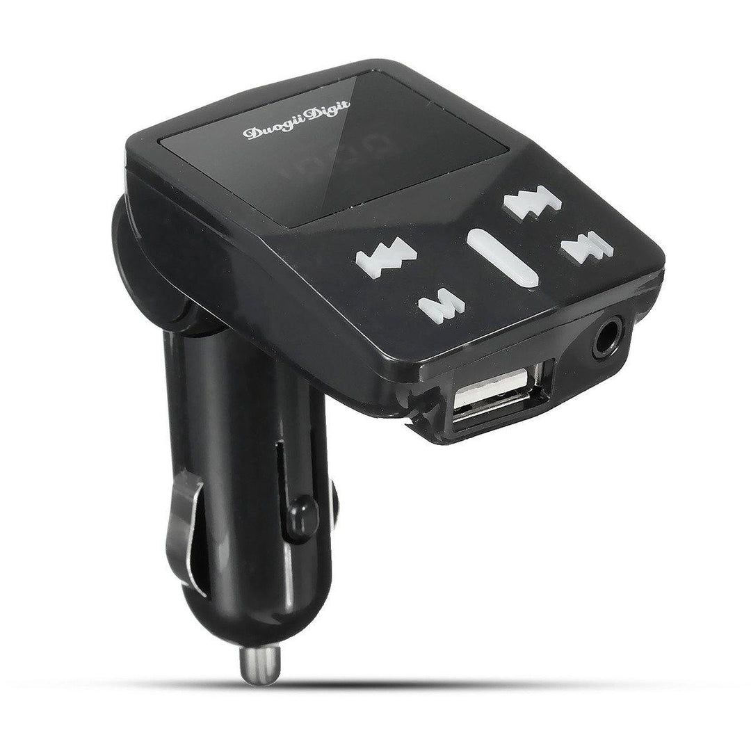 1.2″ LED Display Car Kit MP3 Player FM Transmitter Modulator MicroSD Car Charger For iphoneX Samsung - Trendha