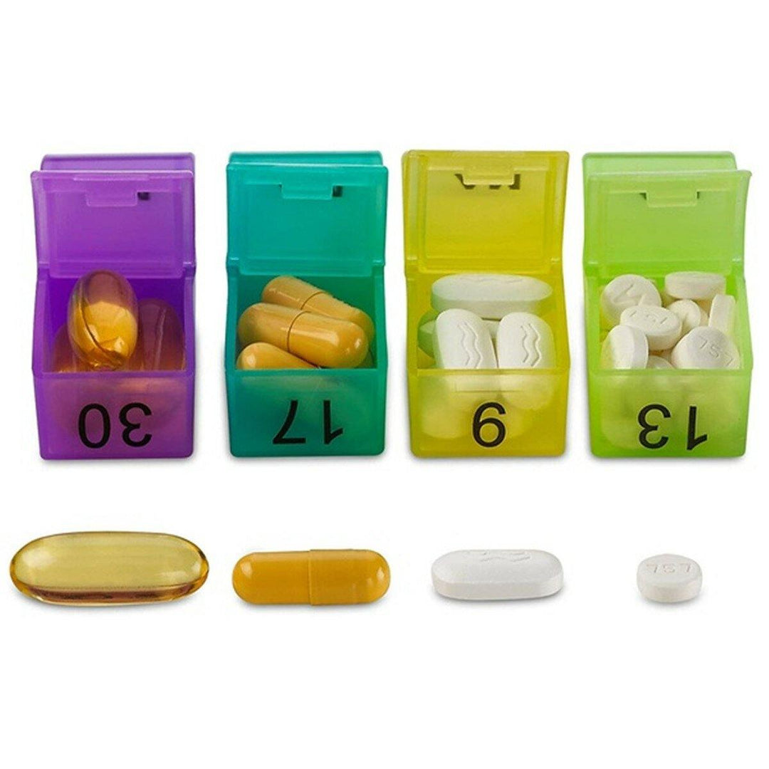 32Pcs Pill Storage Box Month Container Tablet Pill Holder Organizer - Trendha