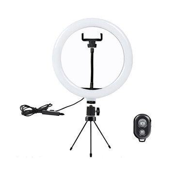 10 inch LED Ring Light 3 Modes 10 Brightness Adjustable bluetooth Selfie Ring Light Photography Beauty Light for Youtube Live Streaming - Trendha