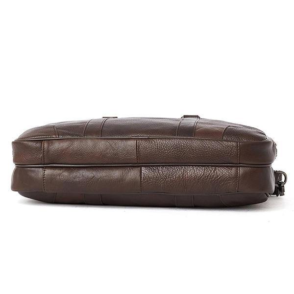 Genuine Leather Business Laptop Bag Briefcase Crossbody Bag - Trendha
