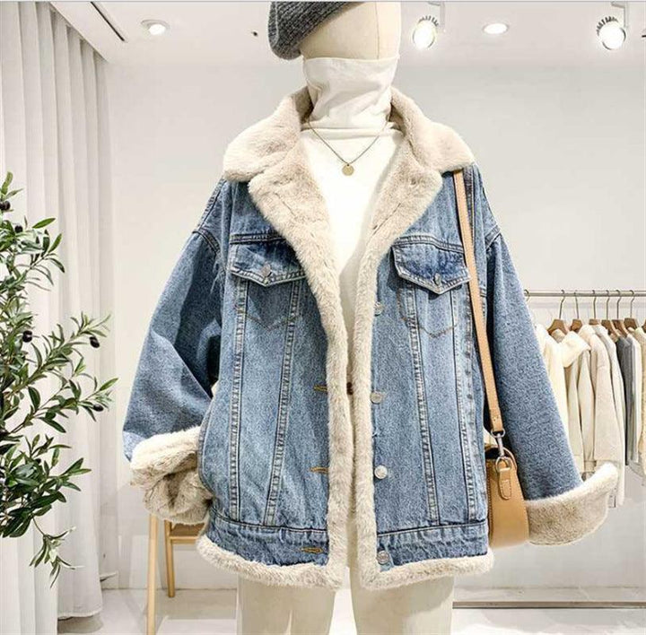 BF-style Single-breasted Two-sided Denim Jacket - Trendha