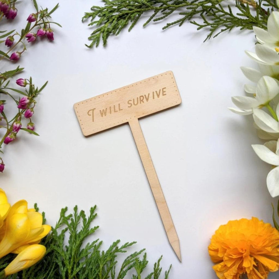 “I Will Survive” Garden Marker - Trendha