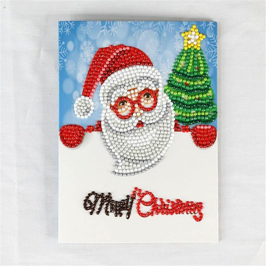 5D DIY Diamond Painting Christmas Greeting Card Cross Stitch Embroidery Mosaic Holiday Decor - Trendha