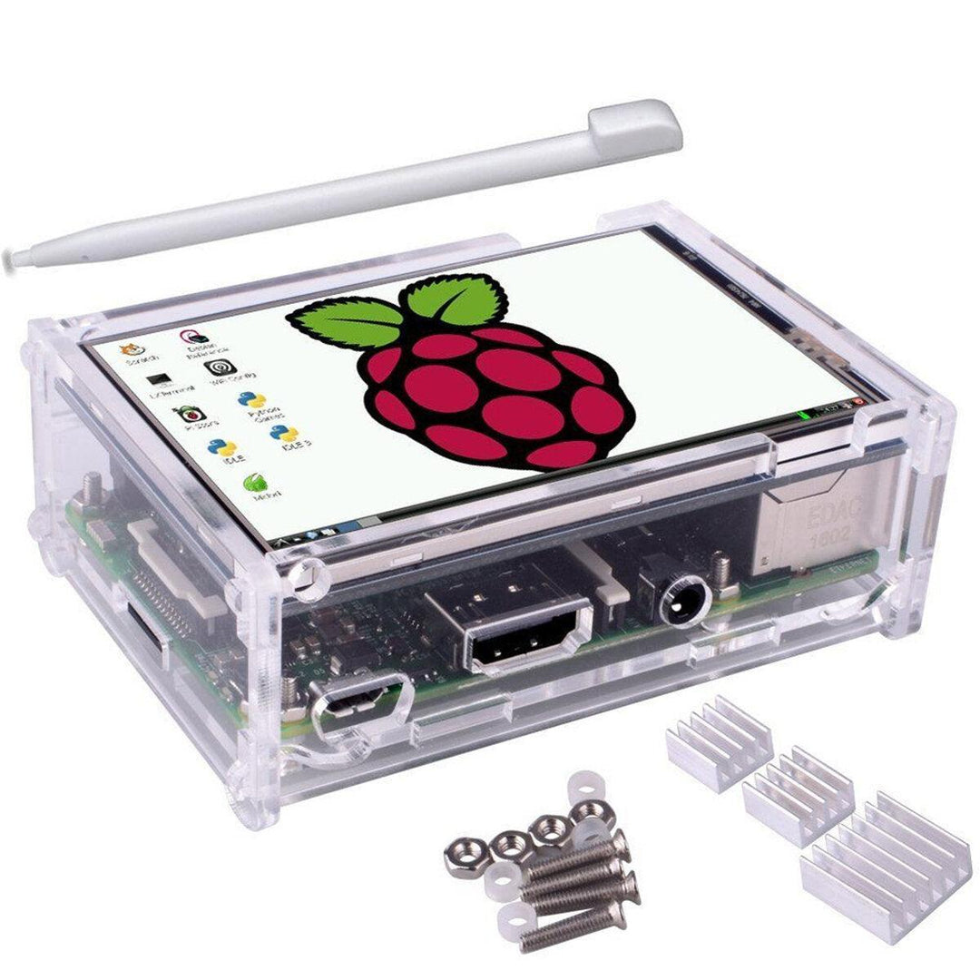 Geekcreit® 3.5 inch TFT LCD Touch Screen + Protective Case + Heatsink+ Touch Pen Kit For Raspberry Pi 3/2/Model - Trendha