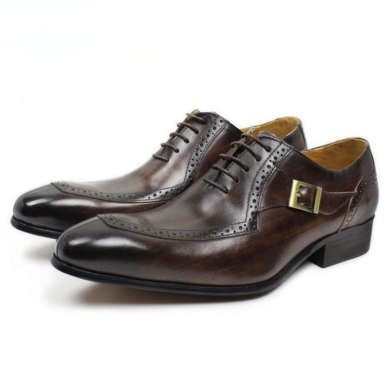 Genuine Leather Business Office Formal Wear High-end Casual Men's Leather Shoes - Trendha
