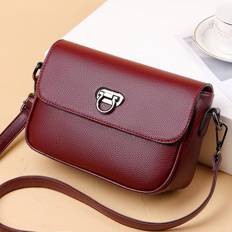 Fashion Leather Messenger Shoulder Small Square Bag - Trendha