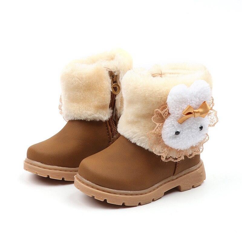 Girl's Kawaii Plush Winter Boots - Trendha