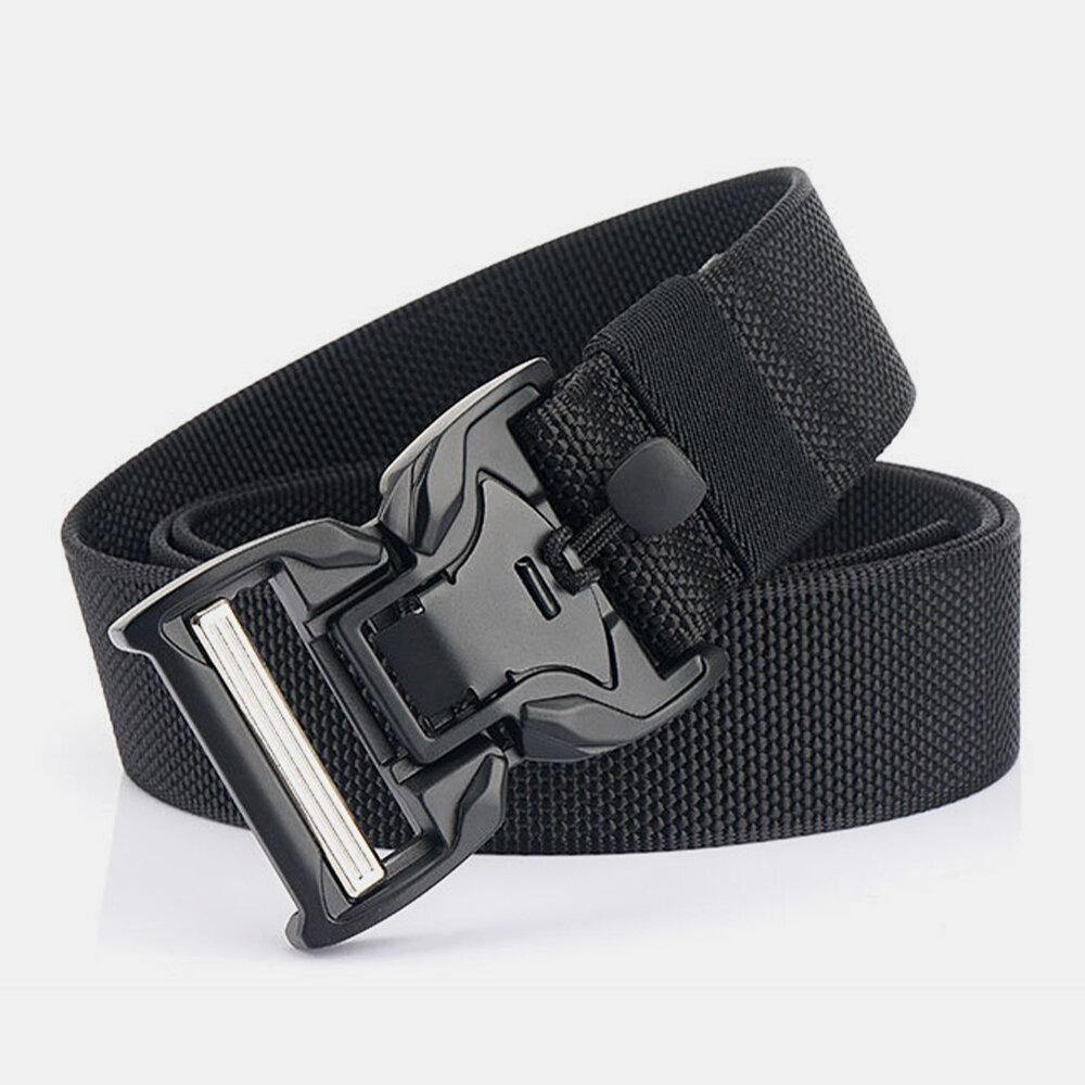 Men Nylon Braided 125cm Magnet Quick Release Buckle Wear-resistant Outdoor Military Training Tactical Belts - Trendha