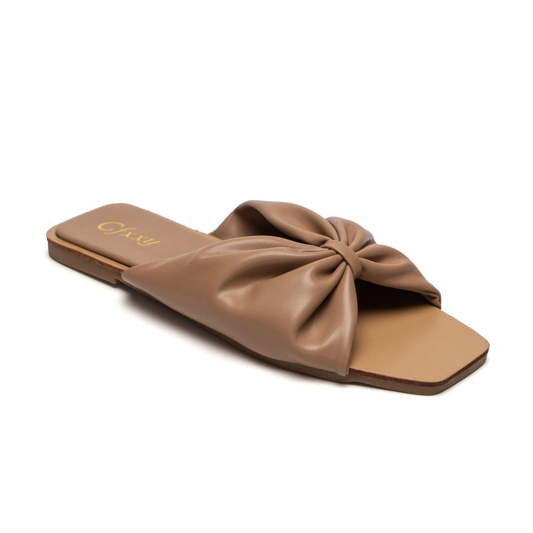 Bowknot Sandals And Slippers Women's Square Head Flat-bottomed Women's Slippers - Trendha